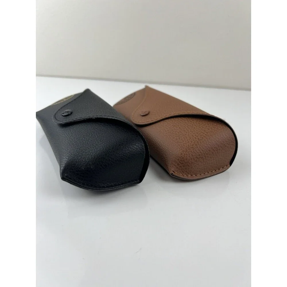 2 Authentic Luxottica Ray Ban Pebbled Eyeglass Sunglasses Glasses Snap Cases
